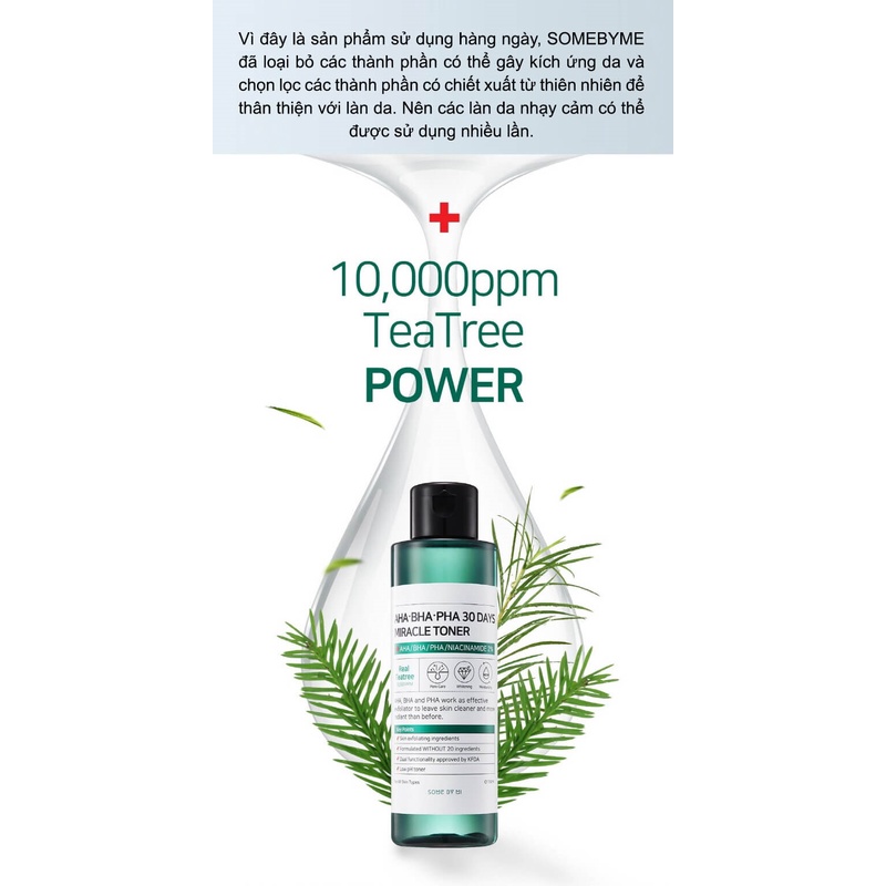 Nước hoa hồng Some By Mi AHA-BHA-PHA 30 Days Miracle Toner 150ml dành da mụn