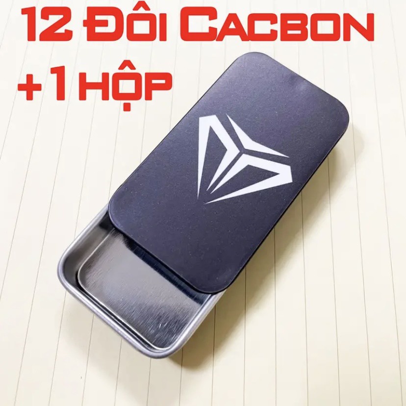 Freeship - Combo 12 Đôi Bao Tay Chơi Game Sợi Cacbon Gía Cực Rẻ - Tặng Kèm 1 Hộp Thiếc Logo Tùy Chọn