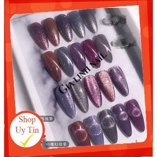 Bột mắt mèo | Set 7 hũ trang trí móng, rất tiện lợi