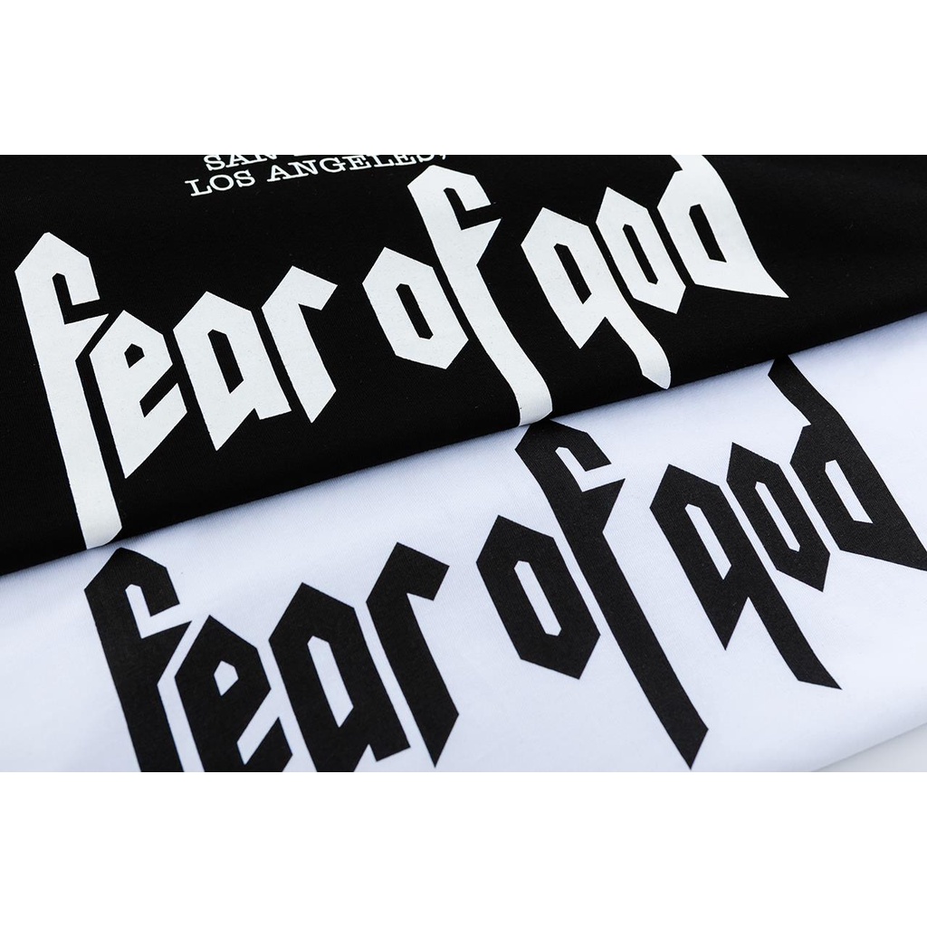 Áo Thun Cotton Tay Ngắn In Chữ FOG Fear Of God * *