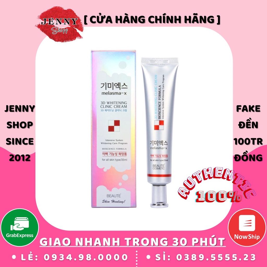 Kem Dưỡng Trắng Mờ Nám Tàn Nhang Melasma-X 3D Whitening Clinic Cream
