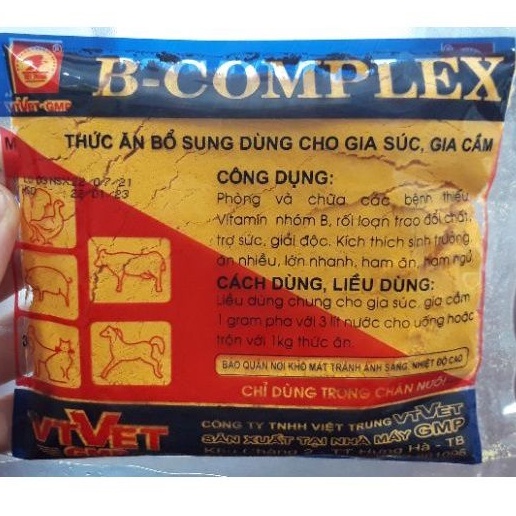 Thuốc bổ Bcomlex - Việt Trung cho gia súc gia cầm  (gói 100g)