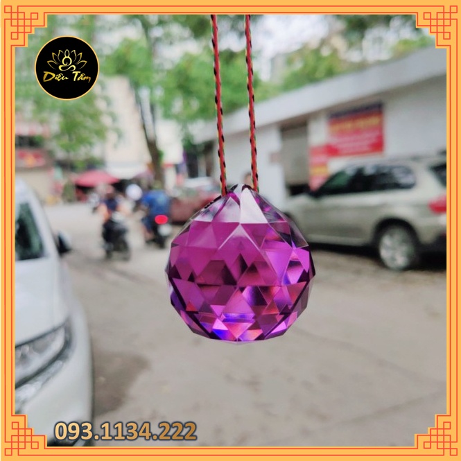 Quả cầu treo phong thủy màu tím