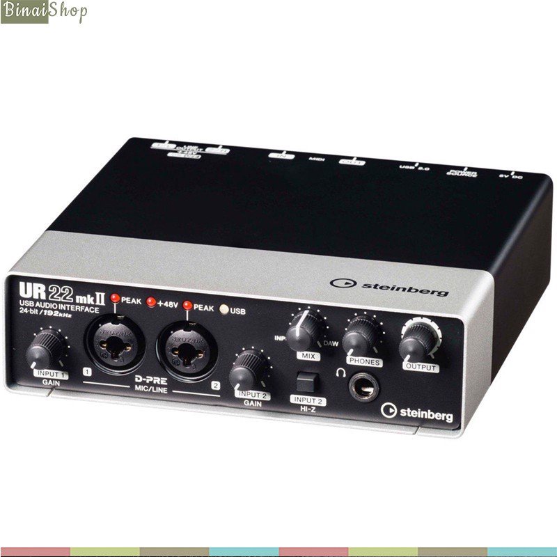 Steinberg UR22 MKII - Sound Card USB Thu Âm Chuyên Nghiệp, Karaoke Trực Tuyến, Livestream Và Broadcast