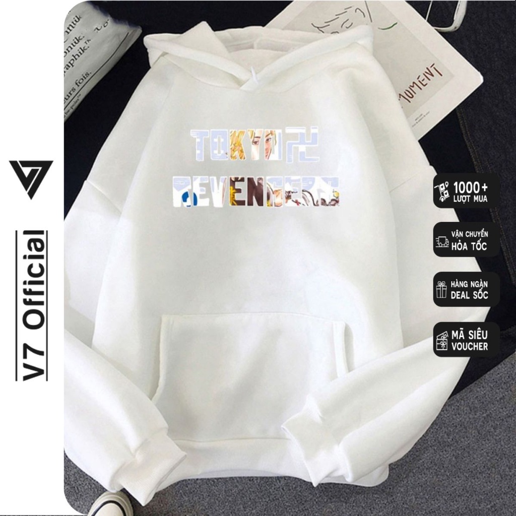 Áo Hoodie mẫu TOKYO REVENGERS, Dáng unisex 2 màu đen trắng nhiều size (N318)