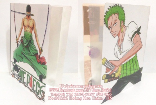 Kẹp đựng bài kiểm tra one piece 30 lá đựng 60 ảnh bài
