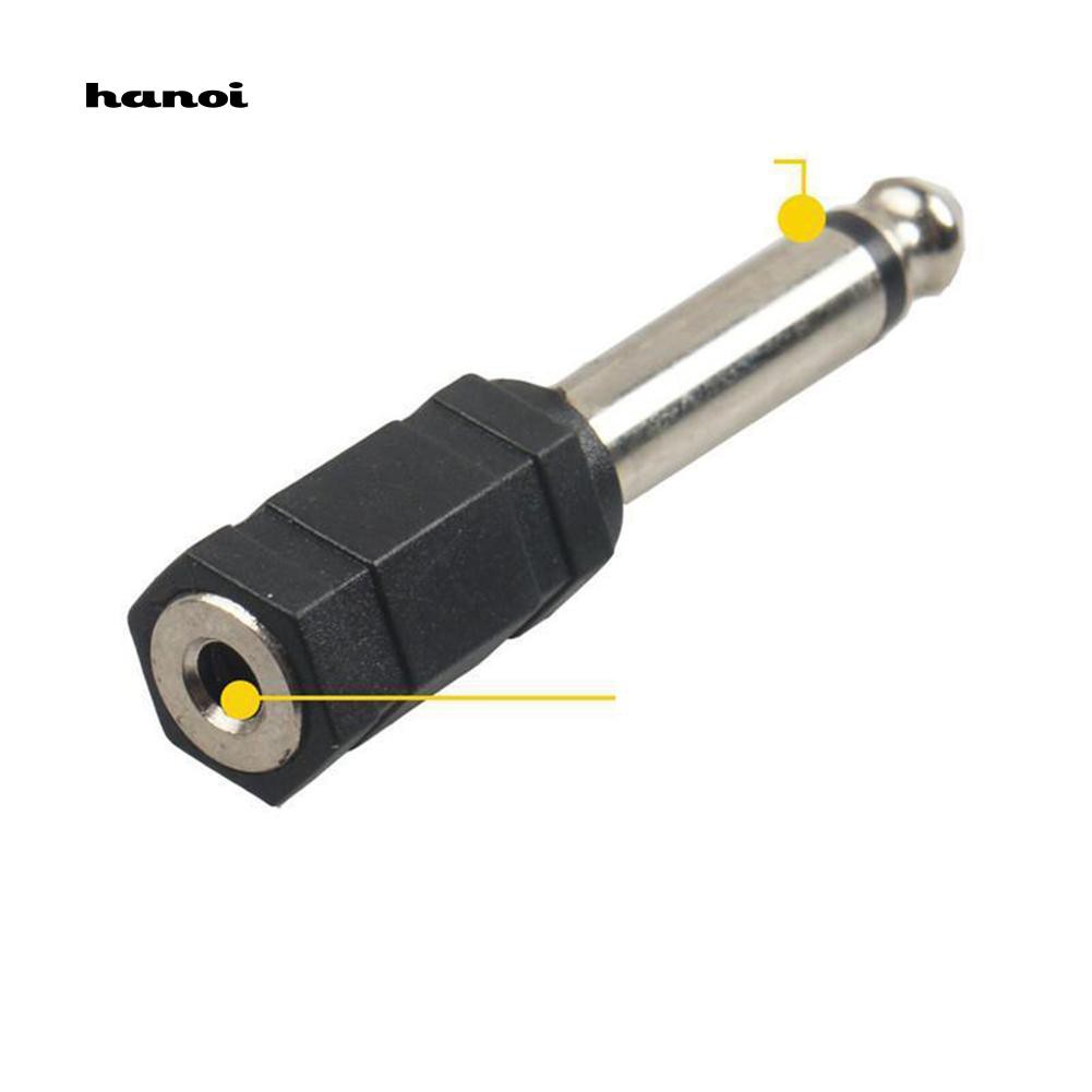 Hn HN HN♥Giắc Chuyển Đổi Từ 6.35mm 1 / 4 Inch Dual Track Sang 3.5mm Stereo Audio