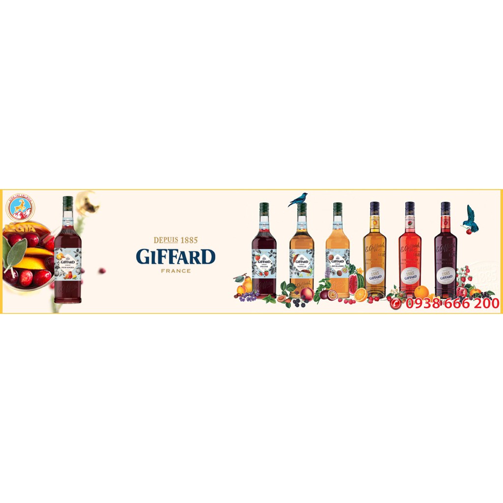 SIRO GIFFARD HẠT DẺ 1L - GIFFARD HAZELNUT SYRUP