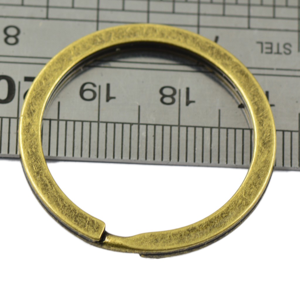 Vòng móc chìa khóa bằng đồng thau dùng tự làm phụ kiện kích thước 18mm 32mm