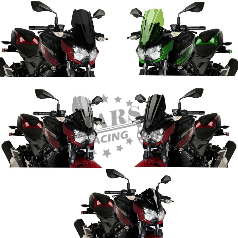 Xe máy Kính chắn gió thể thao Kính chắn gió Kính chắn gió Tấm che kính cho KAWASAKI Z250 Z400 Z-250 Z-400 2019 2020 2021 Double Bubble kawasaki z250 z400 19-21