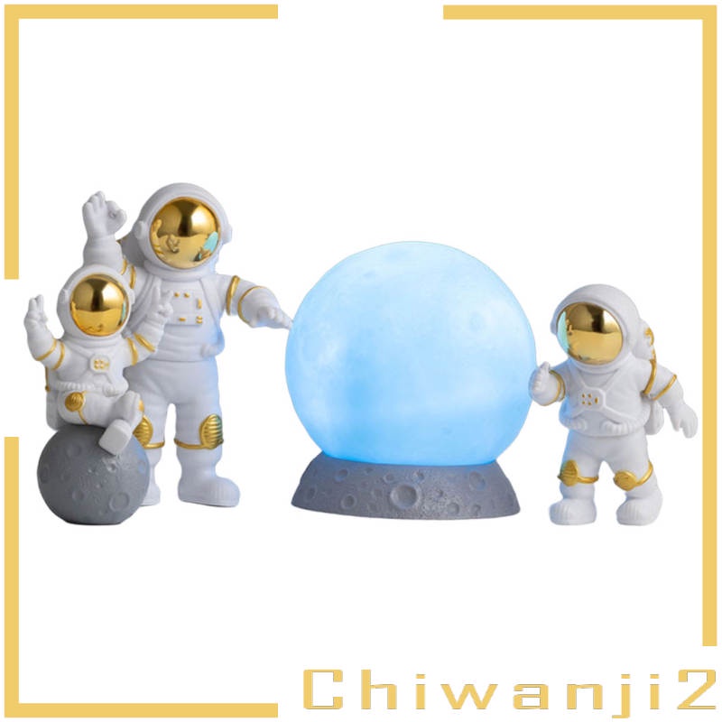 Set 4 vật trang trí hình phi hành gia trang trí phòng khách/phòng ngủ