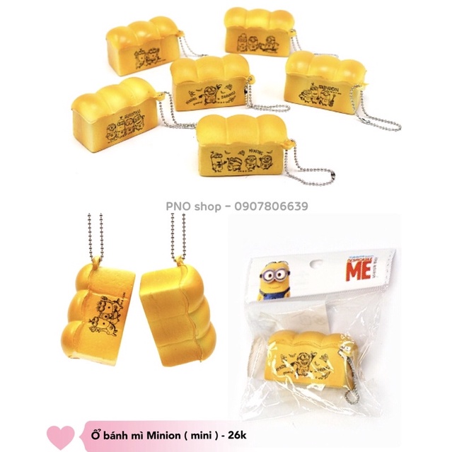 Móc khóa Squishy - Ổ bánh mì Minions ( mini )