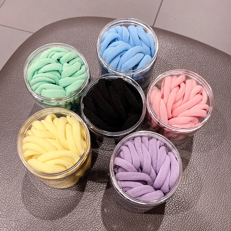 HỘP 50 CHUN TRÒN MIX MÀU co dãn, dễ thương