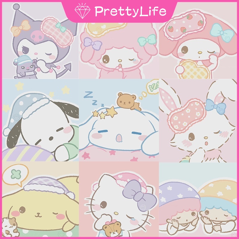 Bộ Tranh Đính Đá 5D Tự Làm Hình Mèo Hello Kitty 30x30cm Trang Trí Nhà Cửa