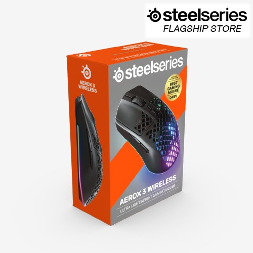 Chuột game Steelseries Aerox 3 RGB có dây &amp; không dây (Tặng Áo Thun Khi Mua Aerox 3 Wireless)