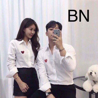 Áo sơ mi đôi thêu tim_bn9250