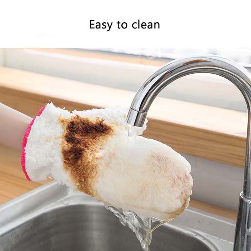 Găng tay rửa chén vải sợi siêu nhỏ mềm mại