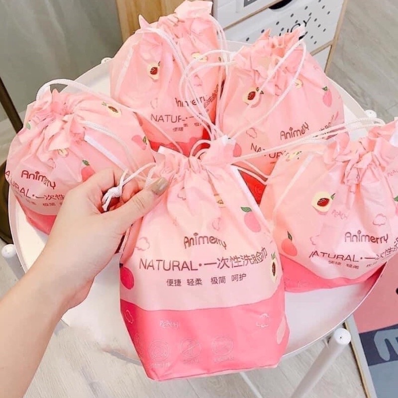 (Loại 1)Combo 3 Cuộn Khăn mặt khô Animerry Dùng 1 Lần Lau Khô, Lau Ướt - Giấy Lau Mặt Dùng 1 Lần