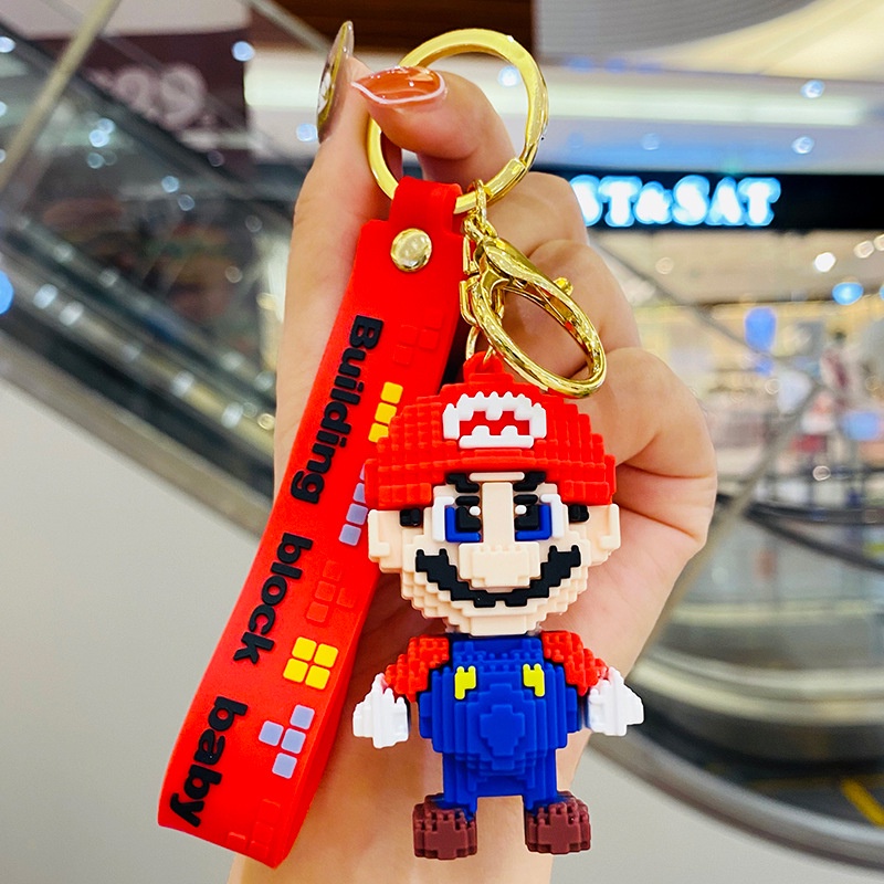 Móc Khóa Silicon Hình Nhân Vật Hoạt Hình Super Mario