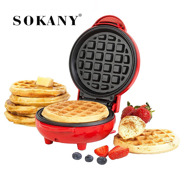 [Mã ELHADEV giảm 4% đơn 300K] Máy làm bánh tàn ong, bánh waffle mini SOKANY - BH 12T