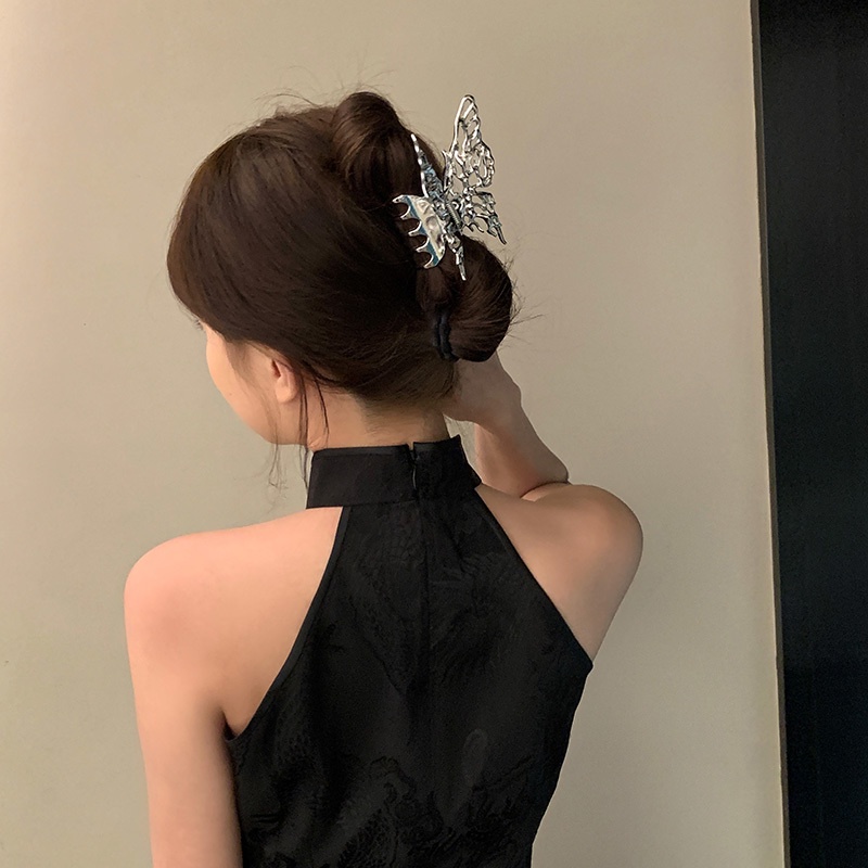 Kẹp Tóc Cá Mập Lớn Bằng Kim Loại Phong Cách punk Cổ Điển Cho Nữ