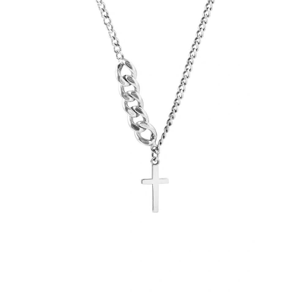 Dây chuyền ngắn mặt thánh giá cá tính dễ phối đồ 22215