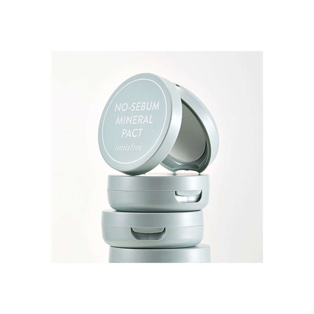 Phấn phủ Innisfree No Sebum Mineral Pact dạng nén 8.5g giúp kiềm dầu