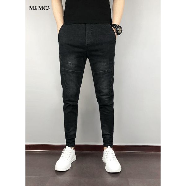 Quần jean nam vải jeans bò bạc co dãn, dày dặn form slimfit hot 2021 - MC3