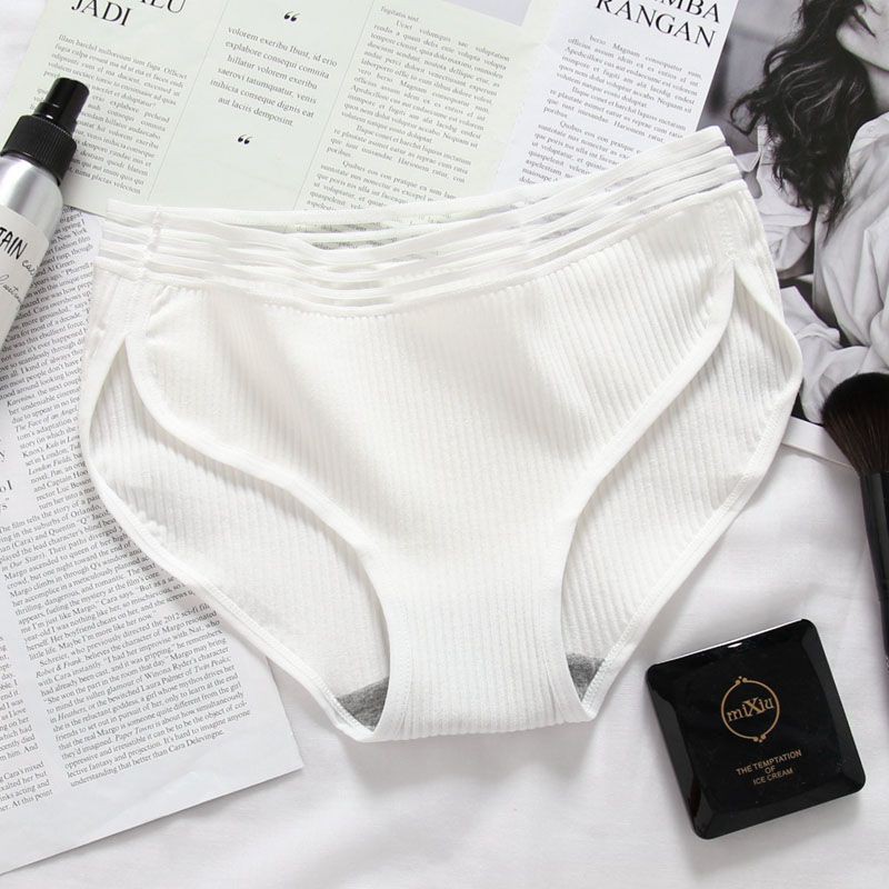 Quần lót cotton không đường viền màu trơn cho nữ