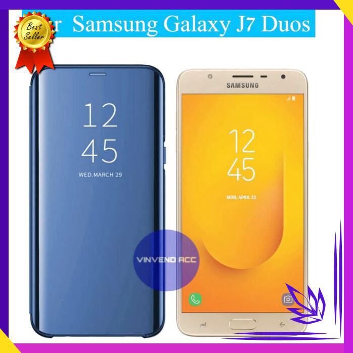 Bao Da Tráng Gương Thời Trang Cho Samsung Galaxy J7 Duo J7duo Ốp