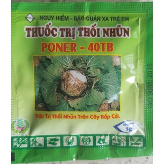 Thuốc trừ THỐI NHŨNG PONER - 40TB  - Chuyên trừ thối nhũng cây rau cải và cây thân mềm