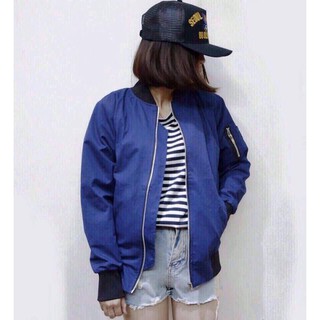 Áo khoác Bomber kaki 2 lớp