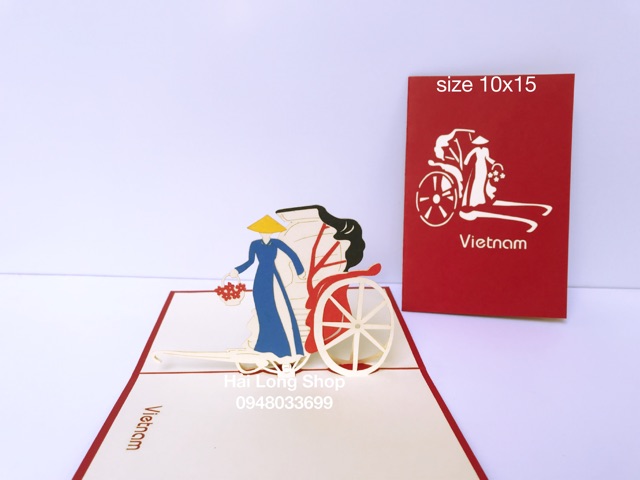 Cô gái xuống xe 1 -  Girl - Thiệp 3D