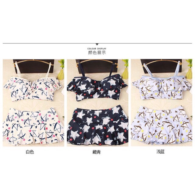 Bikini 2 mảnh trễ vai họa tiết | BigBuy360 - bigbuy360.vn