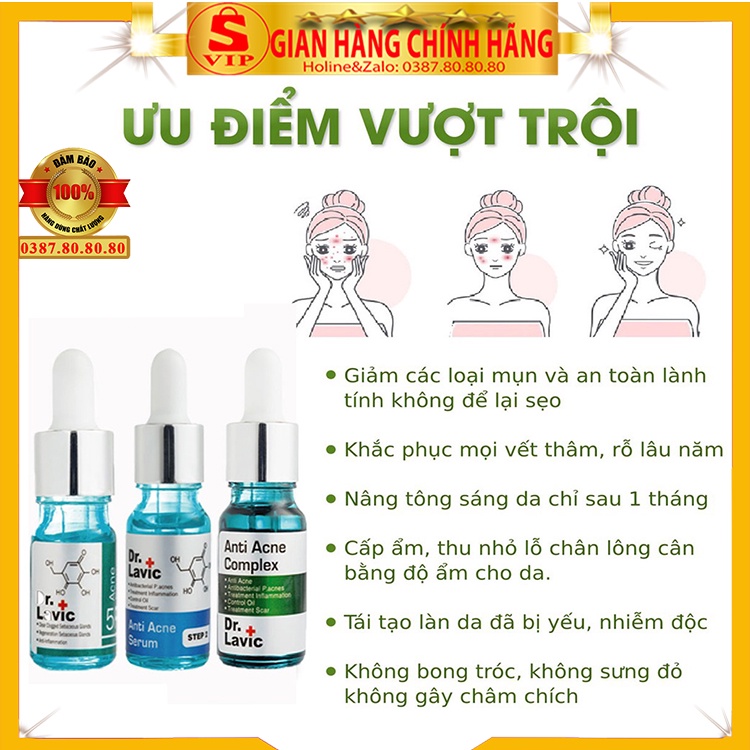 [ AUTH - HẾT MỤN HẾT THÂM ] Serum xóa mụn xóa thâm cao cấp Dr.Lavic hàn quốc/ Serum trij munj trắng da step 2 5k 5p xịn