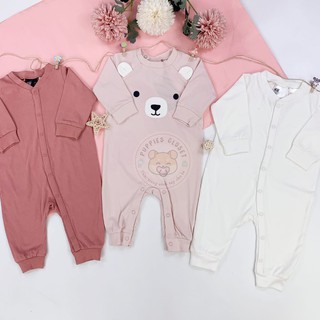 [PUPPIES CLOSET] Set 3 Body Liền Thân Cài Đũng Hồng Nhạt/Gấu Con HM