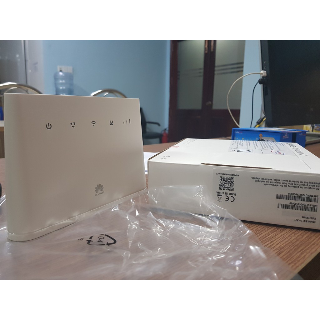 Thiết bị phát wifi từ sim 4G tốc độ cao. Router Huawei B311-221 sử dụng sim các mạng updoad/download lên đến 50/150mbps
