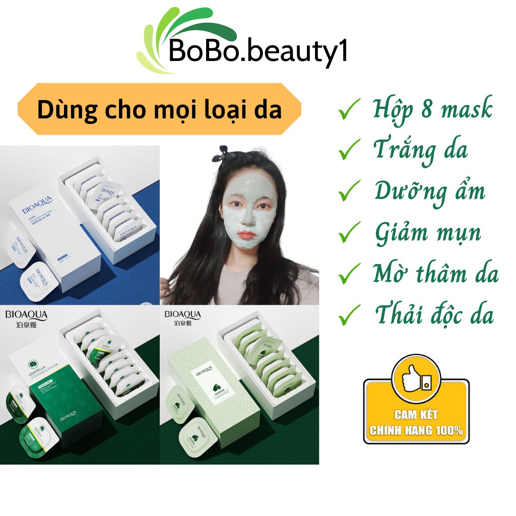 Mặt nạ bùn đất sét dưỡng trắng da cấp ẩm giảm mụn sạch da mask trái cây BIOAQUA nội địa trung | BigBuy360 - bigbuy360.vn