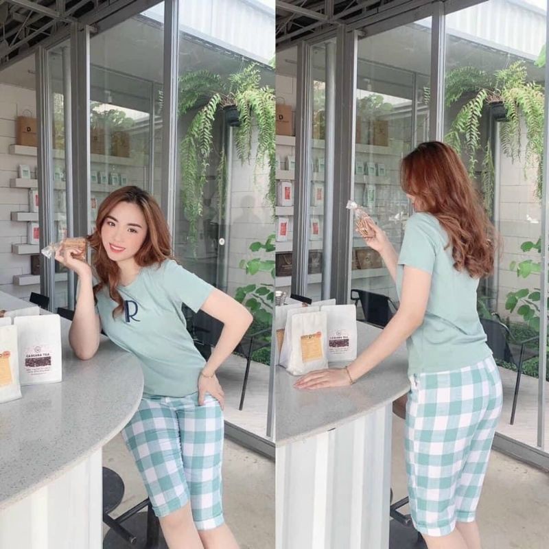 Đồ bộ nữ thun cotton co giãn 4 chiều có size từ 40-70kg | BigBuy360 - bigbuy360.vn