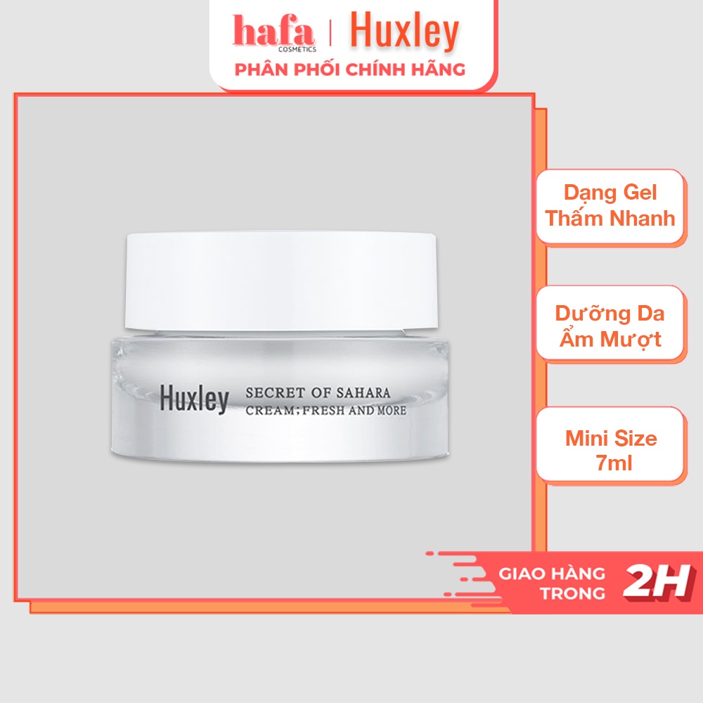 [Mini Size 7ml] Kem dưỡng da ẩm mượt dạng gel Huxley Cream Fresh and More 7ml