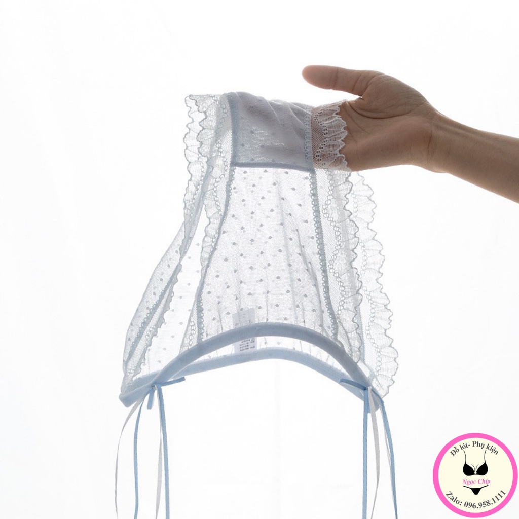 Quần lót nữ ren lưới cao cấp, quần lót xuyên thấu đính nơ 2 bên gợi cảm NĐ13