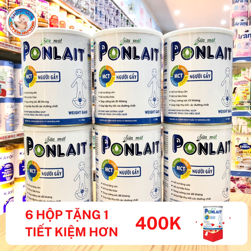 Sữa tăng cân Ponlait Weight Gain hộp 900G - Sữa mát tăng cân dành cho người gầy