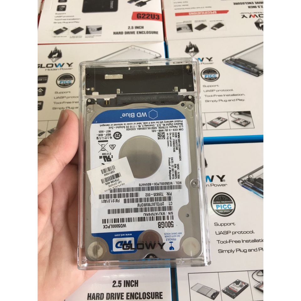 Hộp đựng Ổ cứng USB 2.0/3.0 Box 2.5inch SATA, HDD, SSD kèm dây cáp kết nối