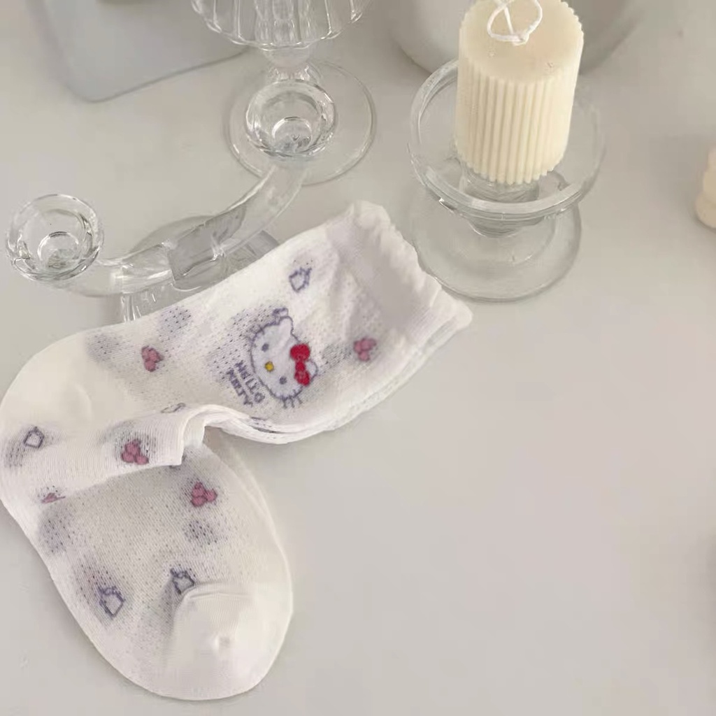 Vớ Ren Họa Tiết Hoạt Hình Phong Cách Nhật Bản Xinh Xắn Cho Nữ