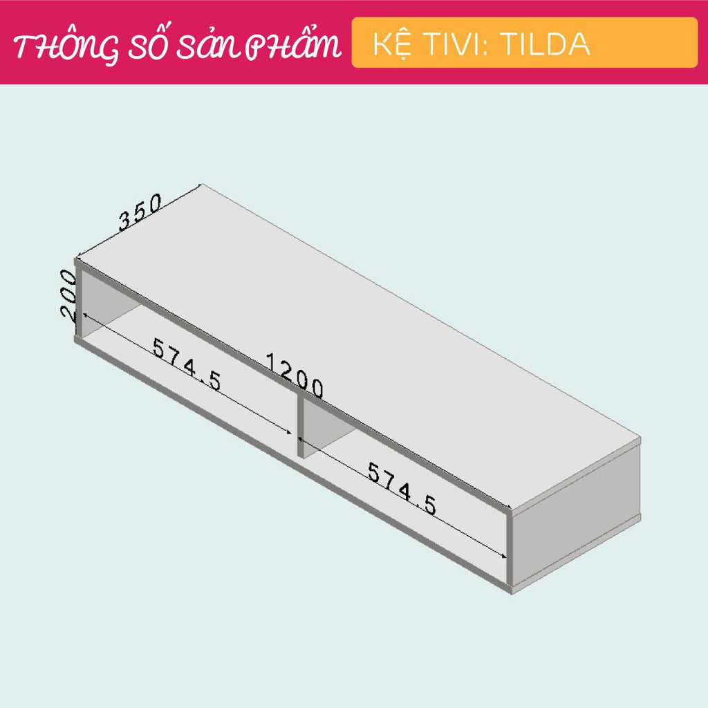 Kệ tivi gỗ hiện đại SMLIFE Tilda