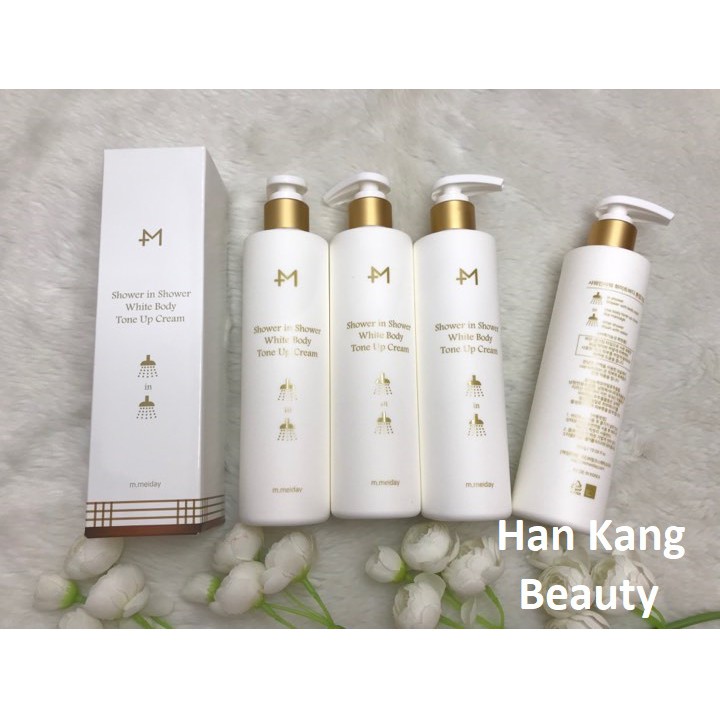 Tắm trắng Meiday Shower in shower white body tone up cream