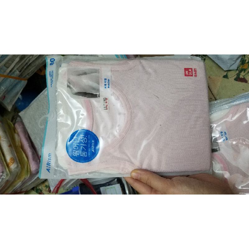 Set 2 áo ba lỗ cho bé chất thun làm mát Airism Uniqlo