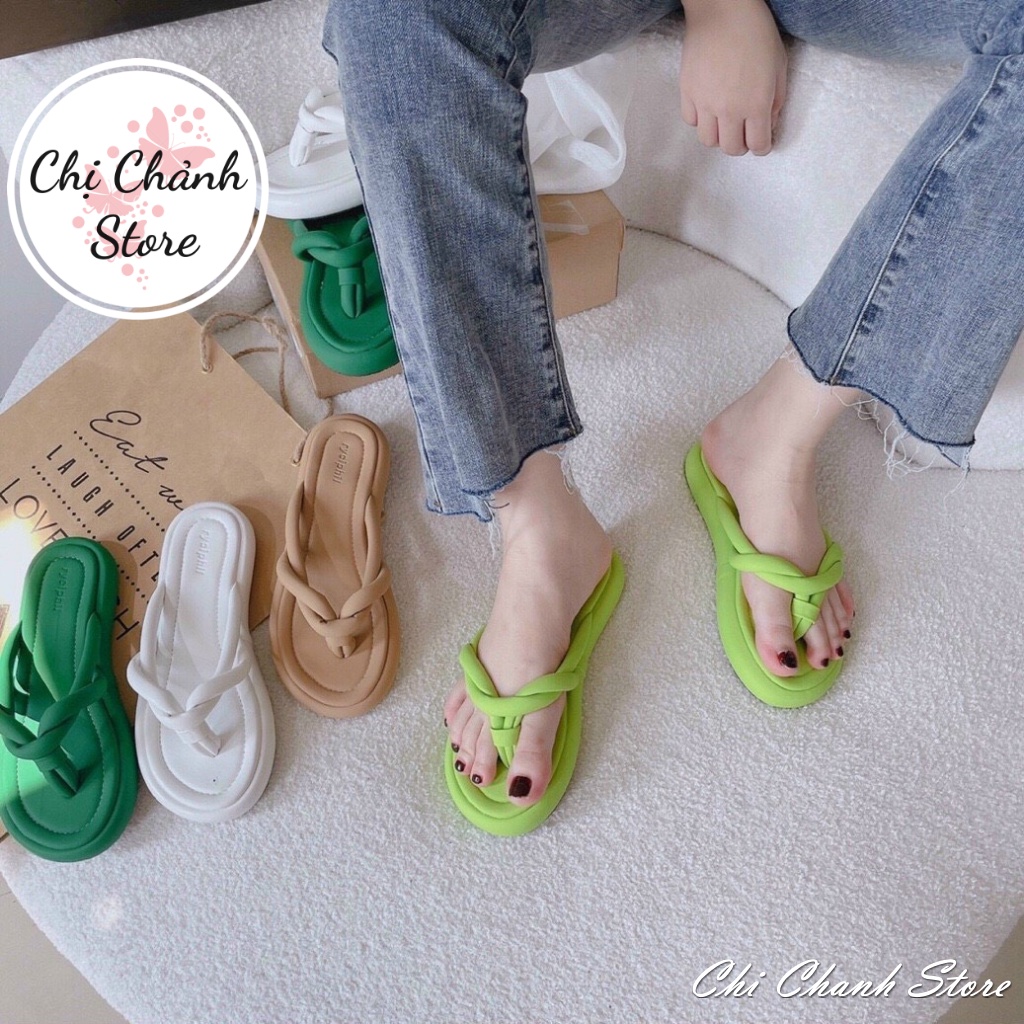 Dép Đế Bệt 2p Quai Ống Thắt Mềm Thời Trang Bọc Da Mịn Lên Chân Cực Xinh - D1 Chị Chảnh Store