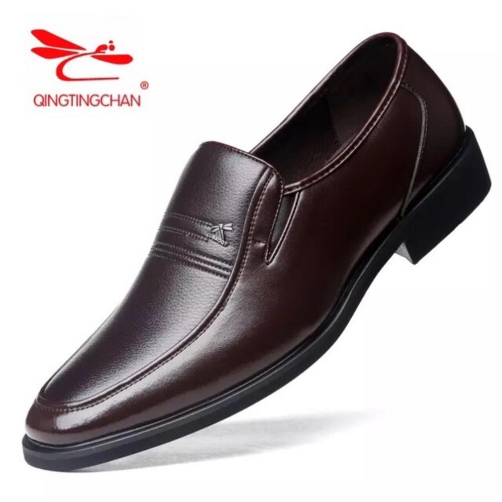 Giày Nam - Giày Trung Niên Da Bò Chuẩn Nguyên Tấm 100% Màu Nâu Lót Da Đế Cao Su Có Khâu Phom Chuẩn(Bảo Hành Da 12 Tháng) | BigBuy360 - bigbuy360.vn