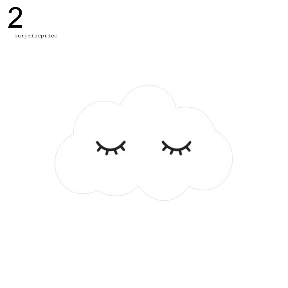 Miếng dán tường hình đám mây và mặt trăng bằng gỗ tiện dụng